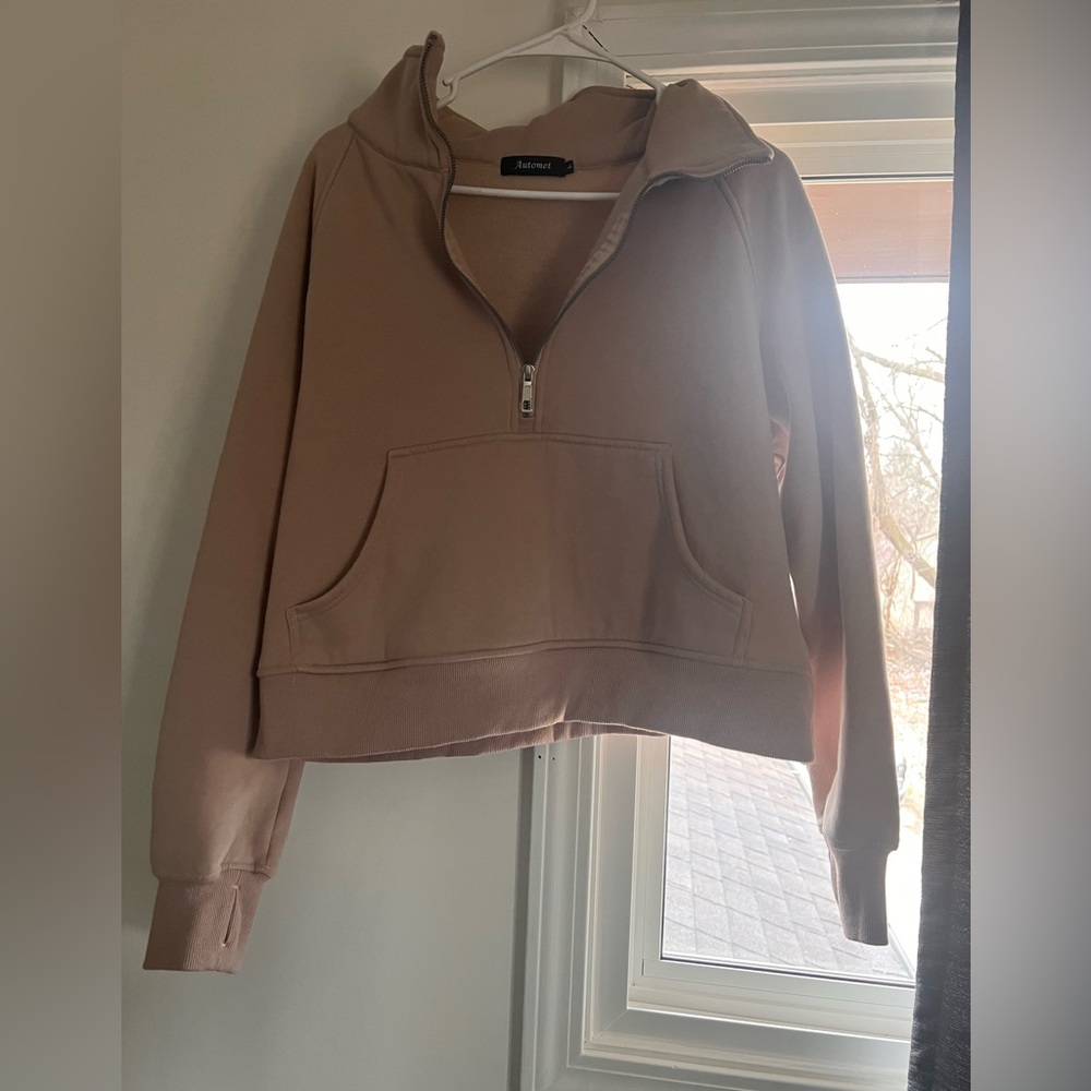 Cream quarter zip